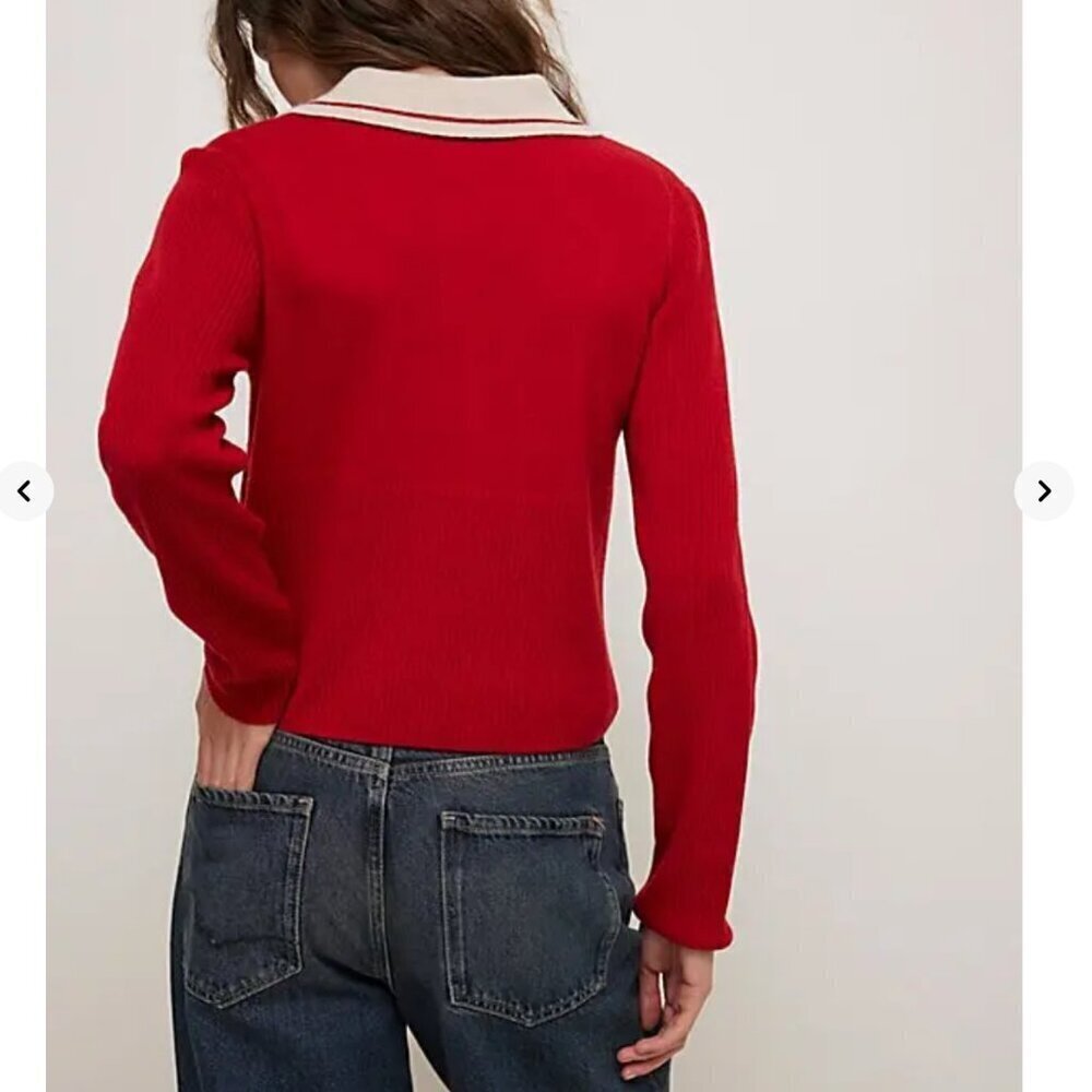NWT Free People Rudy Cashmere Pullover in Lip Prints - Picture 4 of 7